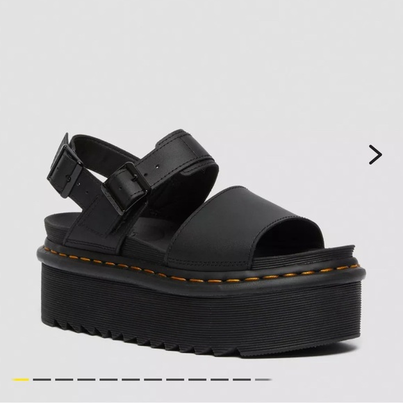 Dr. Martens Shoes - Dr. Martens Black Platform Sandals